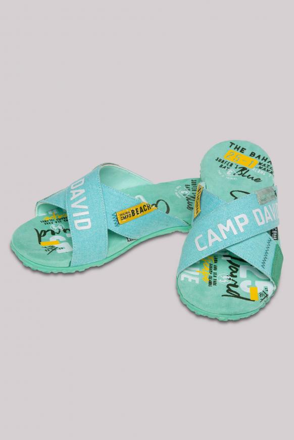 Beach Sandalen mit Logo Artworks nordic green