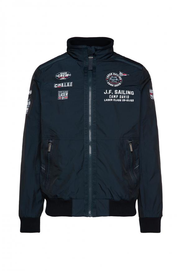 Blouson mit Tapes und Label Patches blue navy