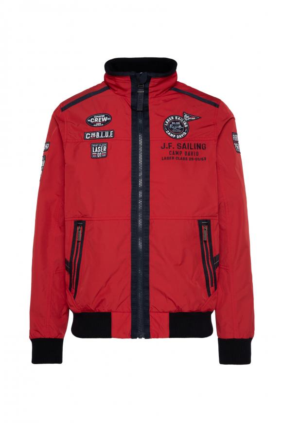 Blouson mit Tapes und Label Patches mission red