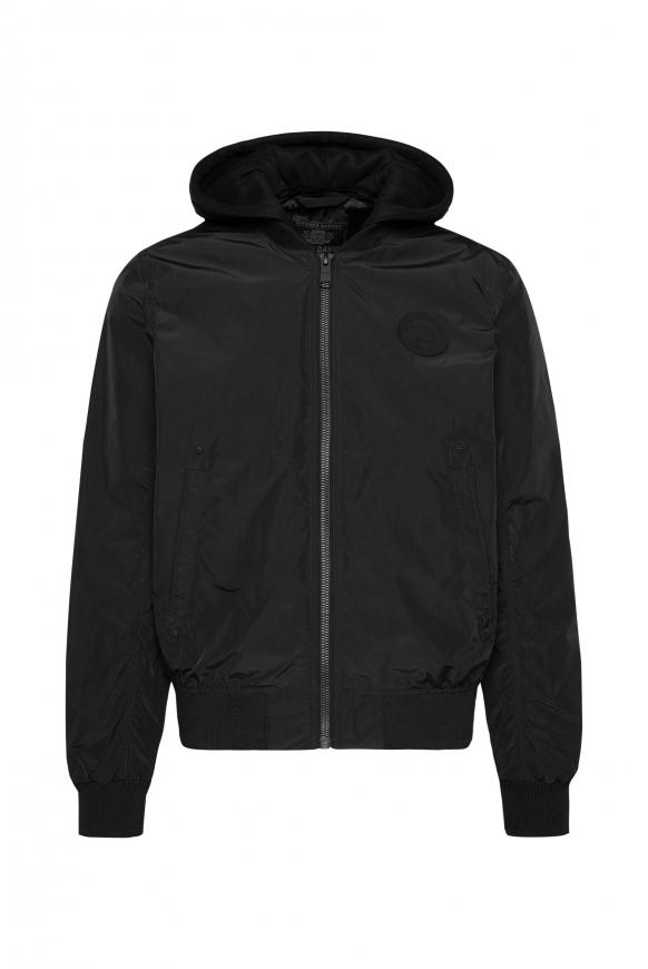 Bomberjacke mit abtrennbarer Kapuze black