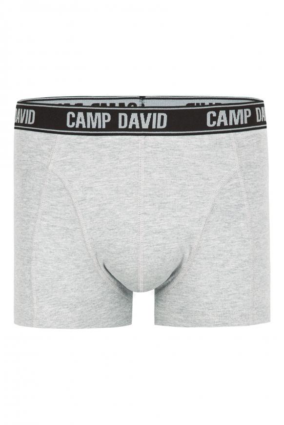 Boxershorts mit Logo Design, 2er Pack grey melange / diving navy