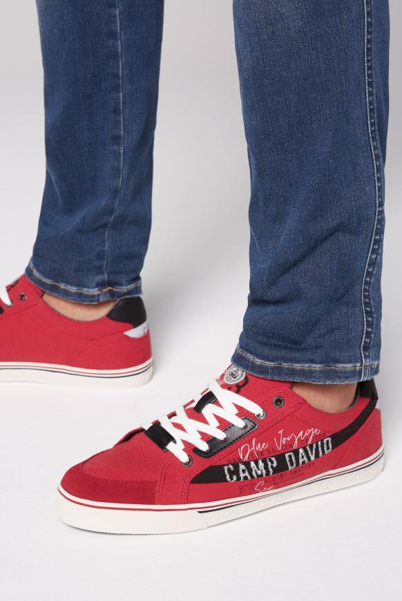 Canvas Sneaker mit Logo Design speed red