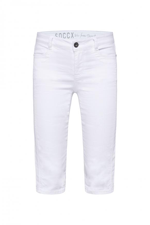 Capri Jeans CH:AR aus Sweatmaterial jogg opticwhite