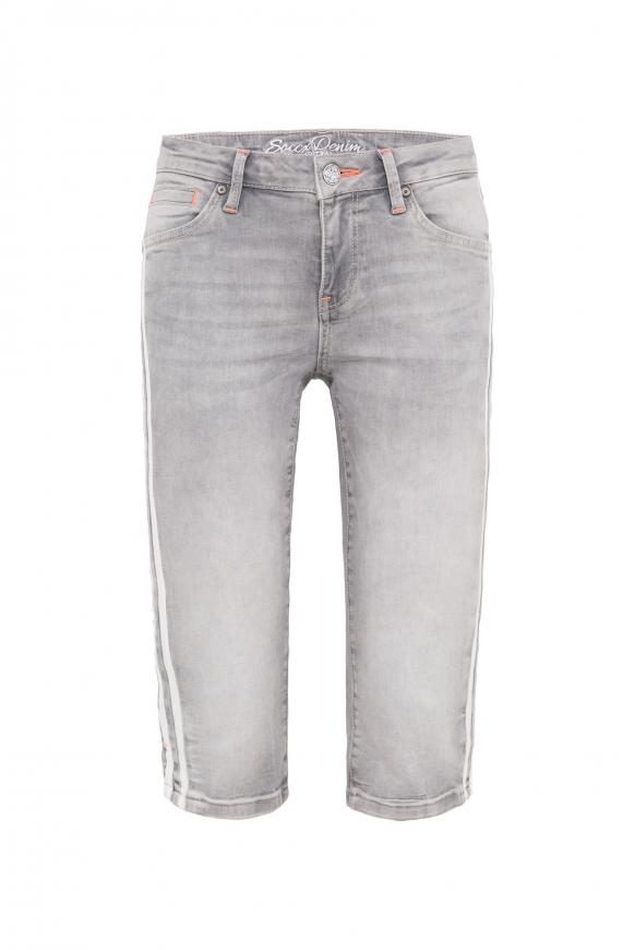 Capri Jeans RO:MY mit Streifen an den Seiten light grey used