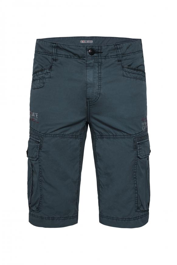 Cargo Shorts mit Tapes und Label Prints steel blue