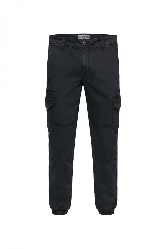 Cargohose mit tonigen Seitentapes black
