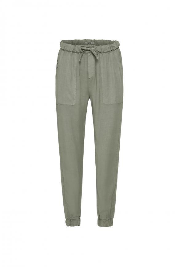 Fließende Hose im Jogger-Stil sage green