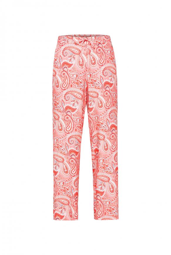 Fließende Hose mit Paisley-Muster pink pailsey