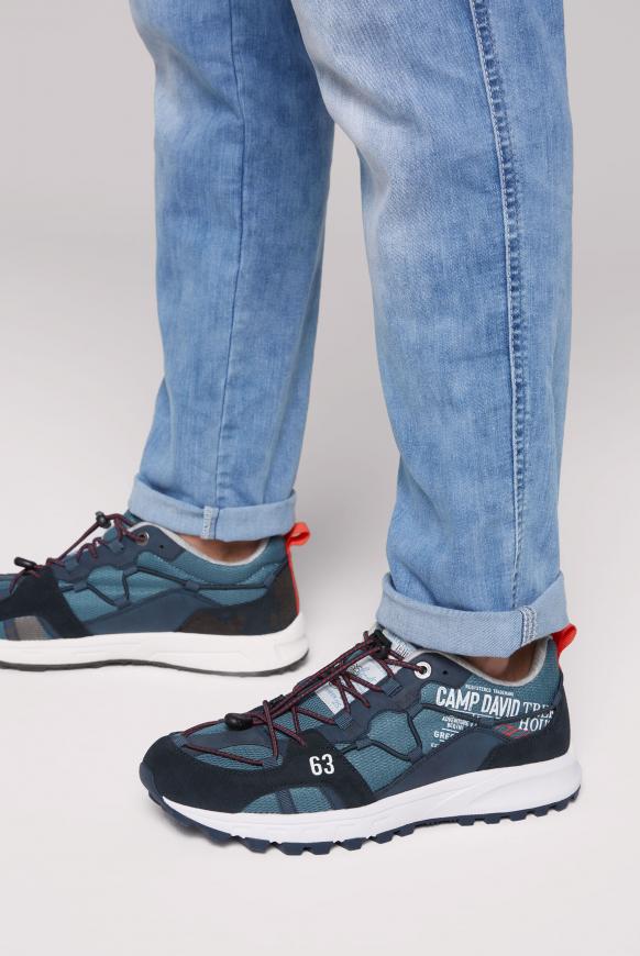 Hiking Sneaker mit Mesh-Struktur steel blue