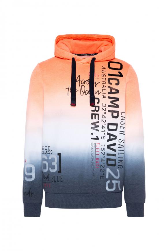 Hoodie Dip Dye mit Logo Prints blaze orange