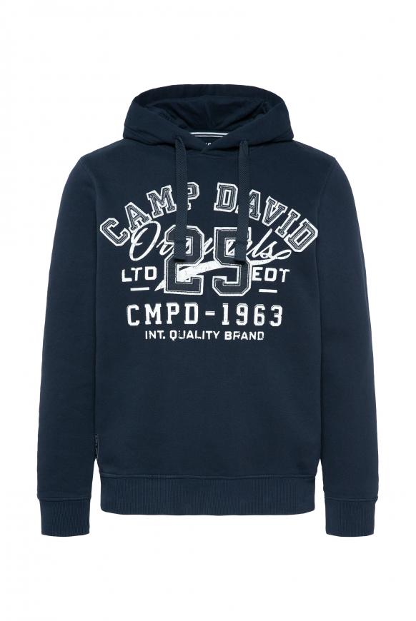 Hoodie mit Artwork im Retro-Style blue navy