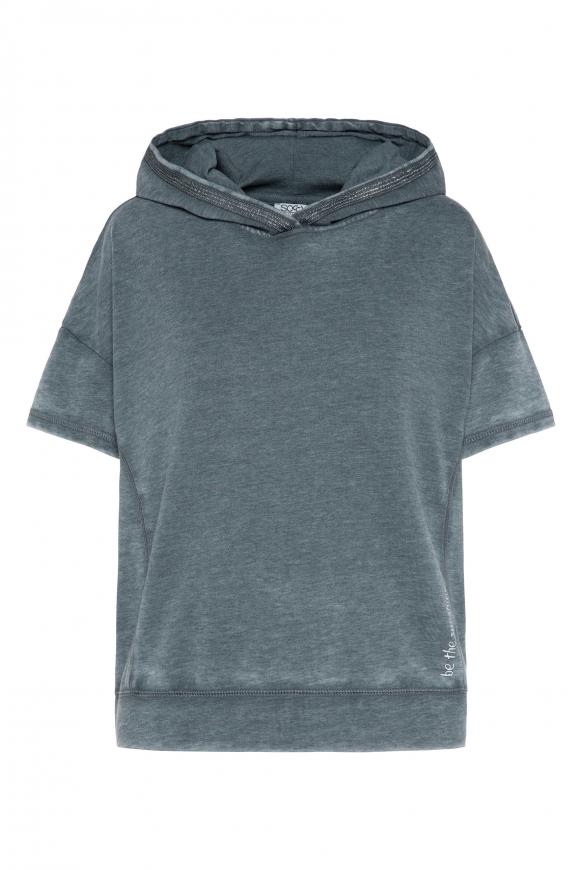 Hoodie mit Kurzarm und Rücken-Artwork green leaf