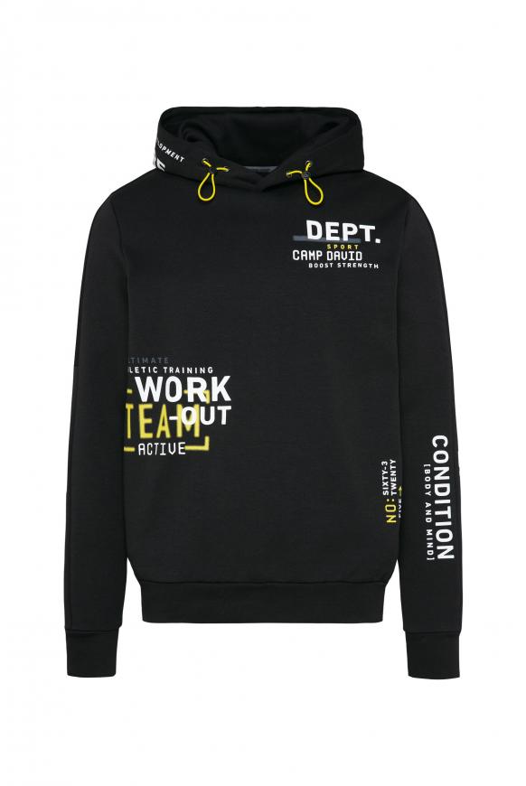 Hoodie mit Rubber Prints black