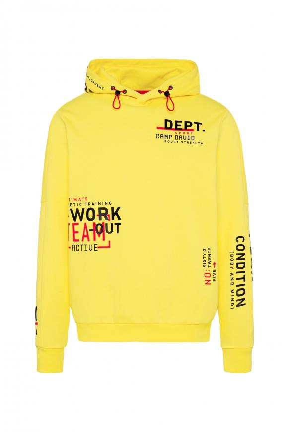Hoodie mit Rubber Prints active yellow