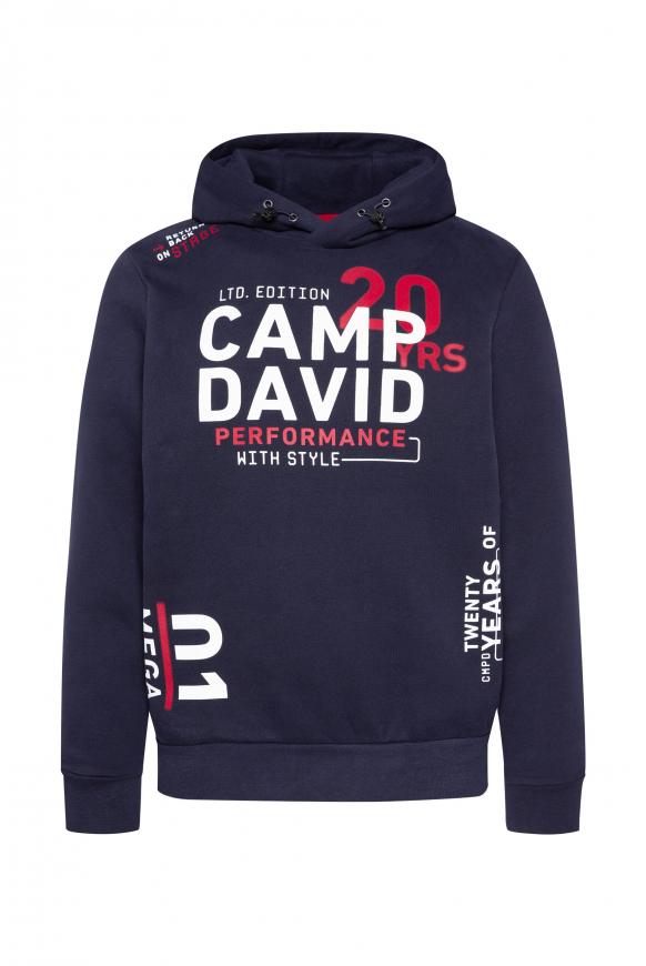 Hoodie mit vielen Logo Prints blue navy