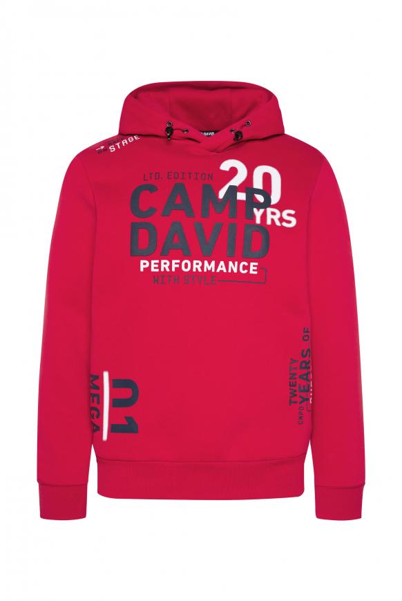 Hoodie mit vielen Logo Prints royal red