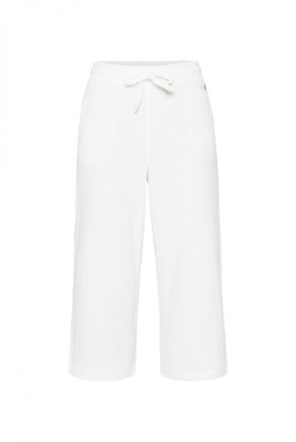 Hose aus Musselin mit weitem Bein cotton white