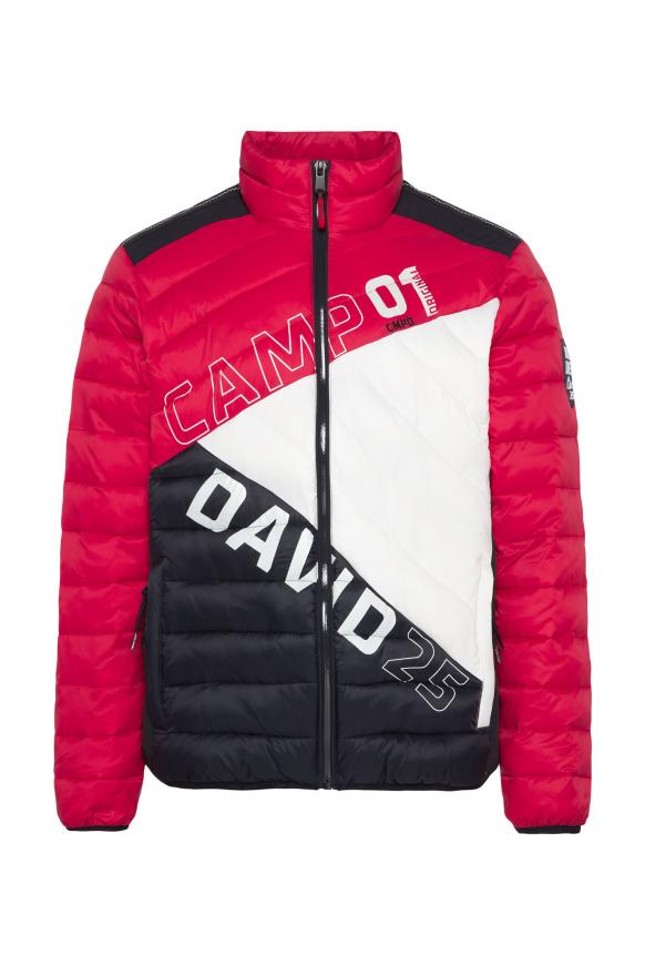 Jacke im Materialmix mit Colour-Design royal red
