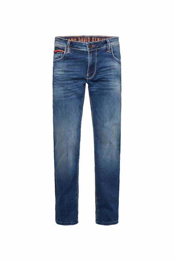 Jeans CO:NO mit Bleaching-Effekten dark blue used