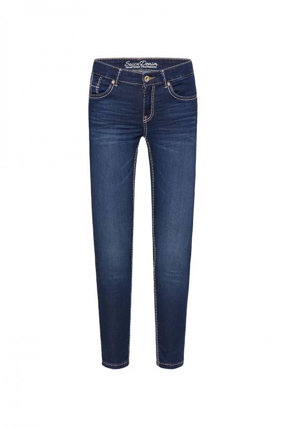 Jeans MI:RA mit Kontrastnähten blue used