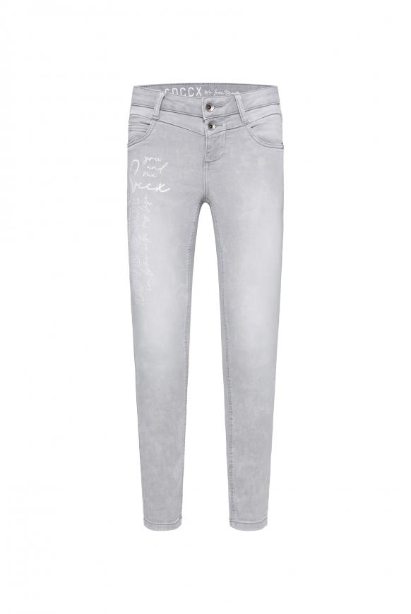 Jeans MI:RA mit Label Prints light grey jogg