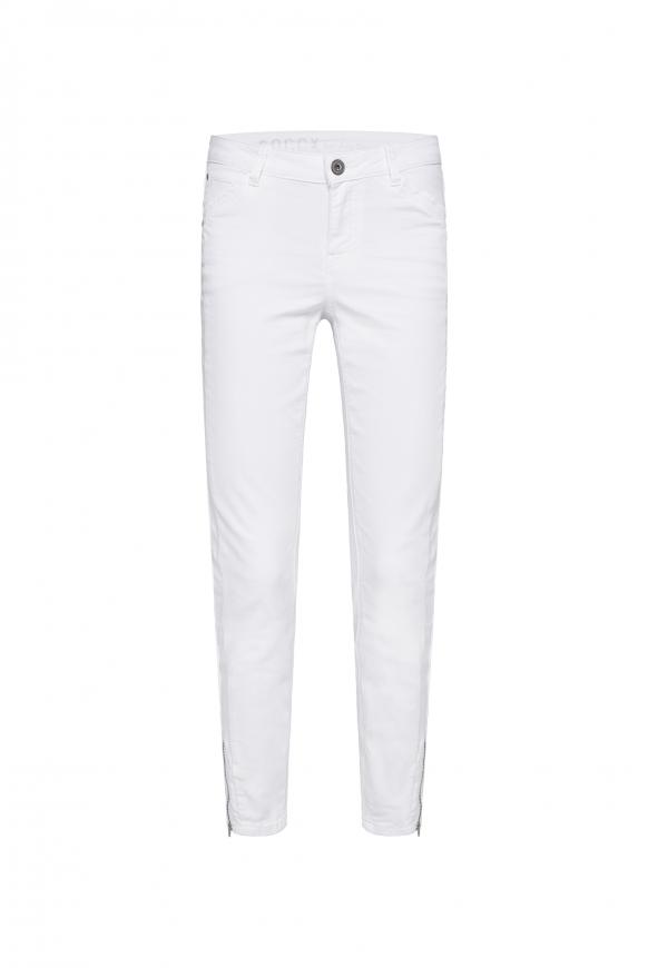 Jeans MI:RA mit Zipper am Saum opticwhite