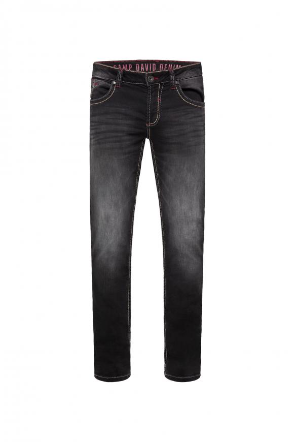 Jeans NI:CO aus Sweatmaterial im Denim Look black used jogg