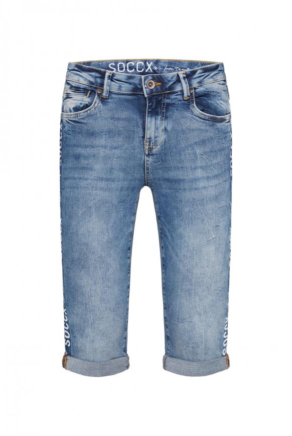 Jeans Shorts RO:MY mit Prints an den Seiten blue printed