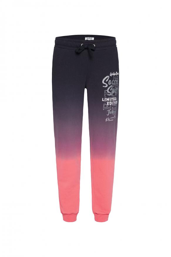 Jogginghose mit Farbverlauf und Logo Prints blue navy