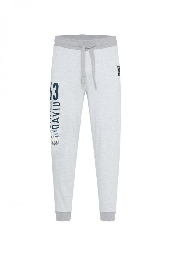 Jogginghose mit Logo Artwork white melange