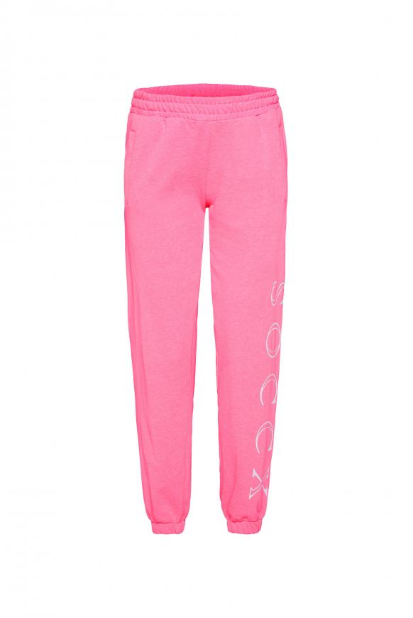 Jogginghose mit Logo Print beach pink