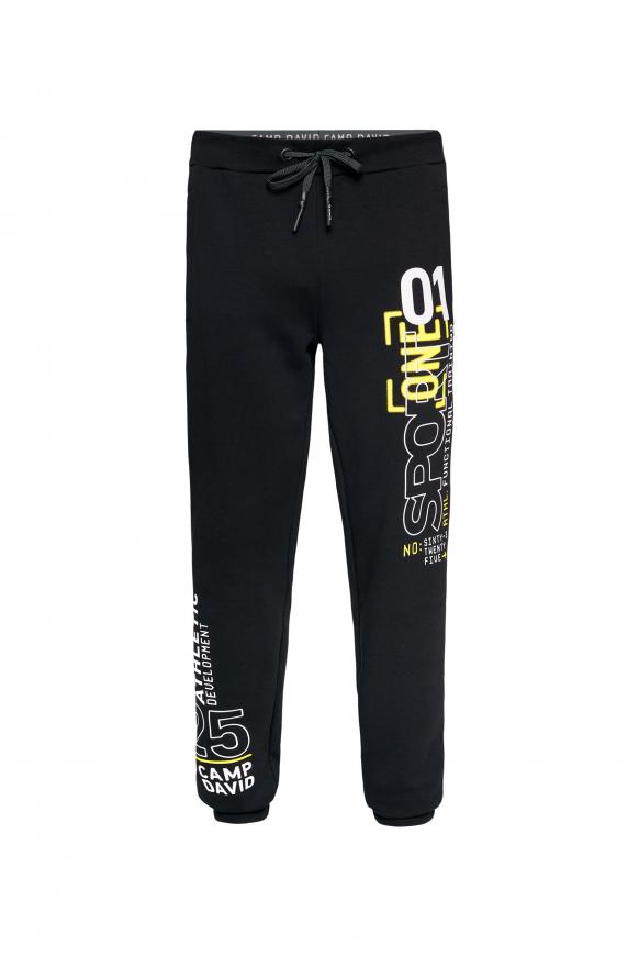 Jogginghose mit Rubber Prints black