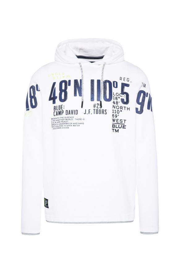 Kapuzenpullover mit Saum-Layering ivory