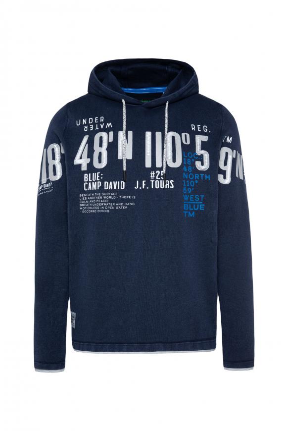 Kapuzenpullover mit Saum-Layering blue navy