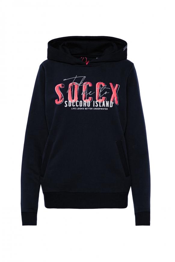 Kapuzensweater mit Logo und Taschen blue navy