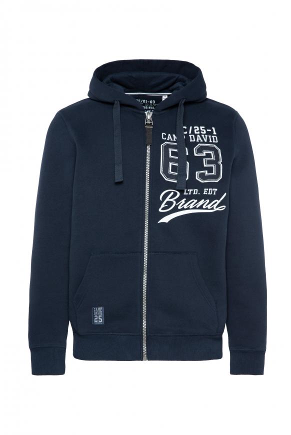 Kapuzensweatjacke mit Retro-Artwork blue navy