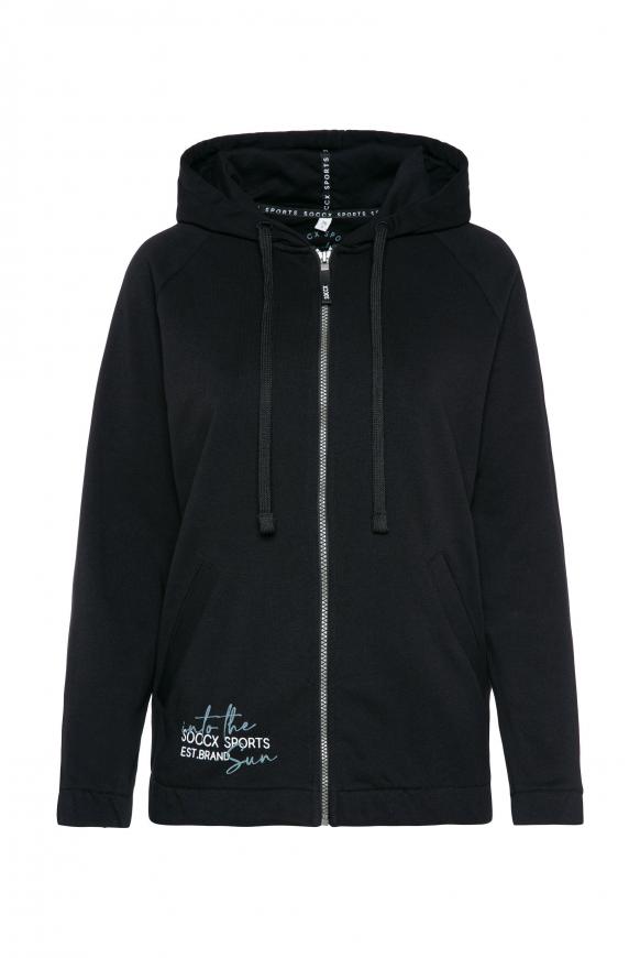 Kapuzensweatjacke mit Rücken-Artwork black