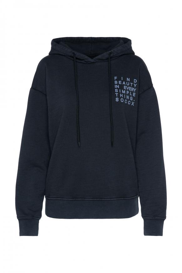 Kapuzensweatshirt mit kleinem Label Print