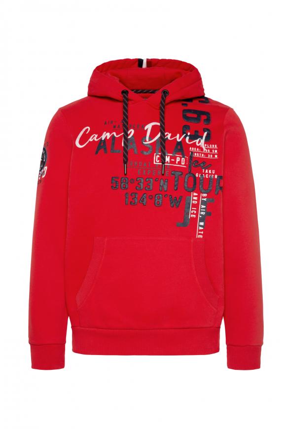 CAMP DAVID & SOCCX | Kapuzensweatshirt mit Logo Artworks mission red