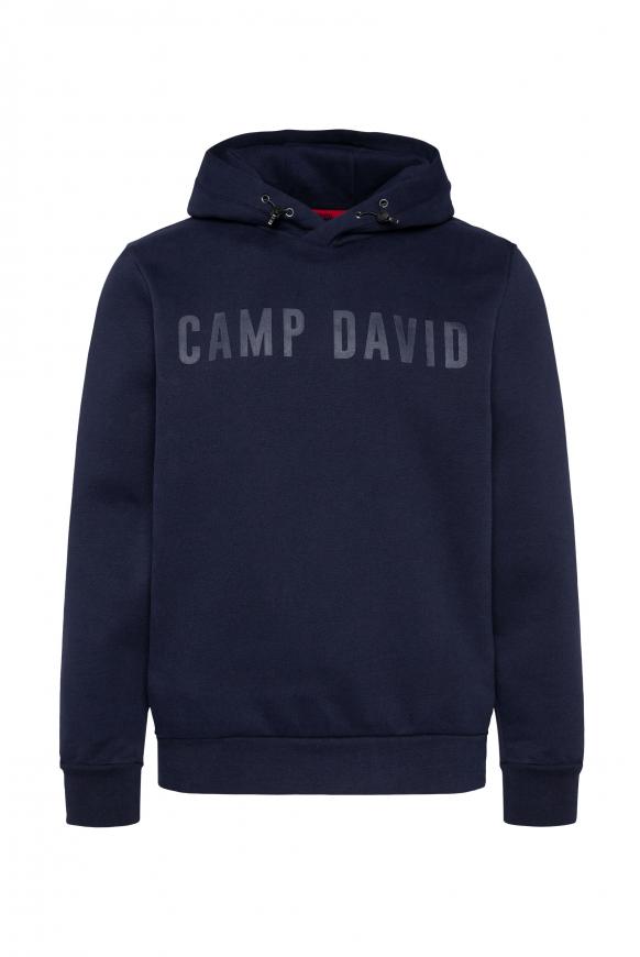Kapuzensweatshirt mit Logo Rubber Print blue navy