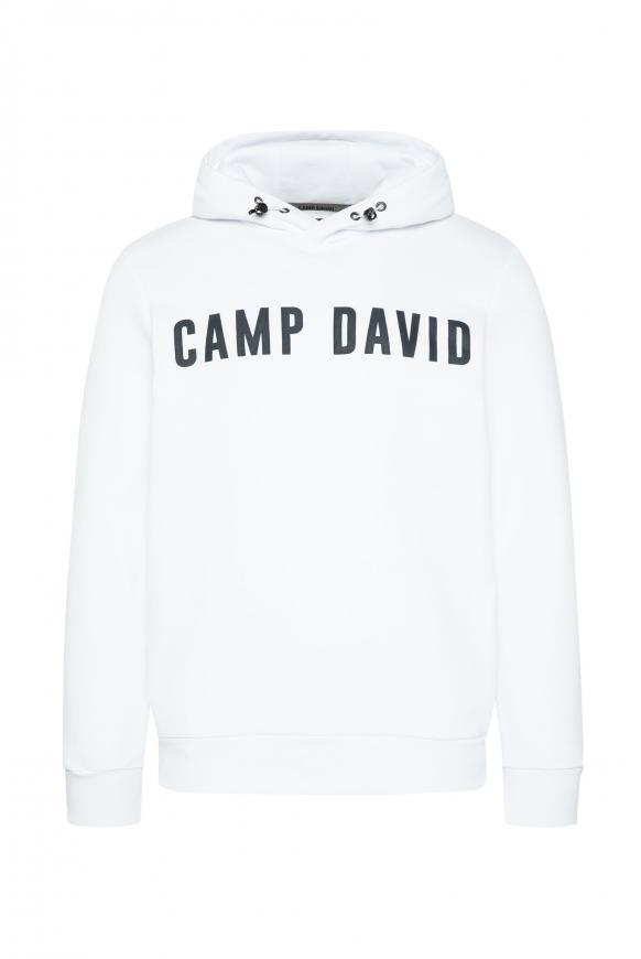 Kapuzensweatshirt mit Logo Rubber Print opticwhite