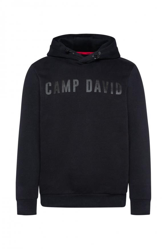 Kapuzensweatshirt mit Logo Rubber Print black