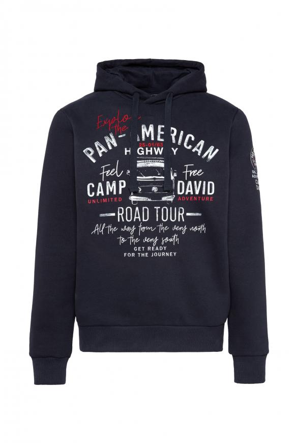 Kapuzensweatshirt mit plakativen Artworks blue navy