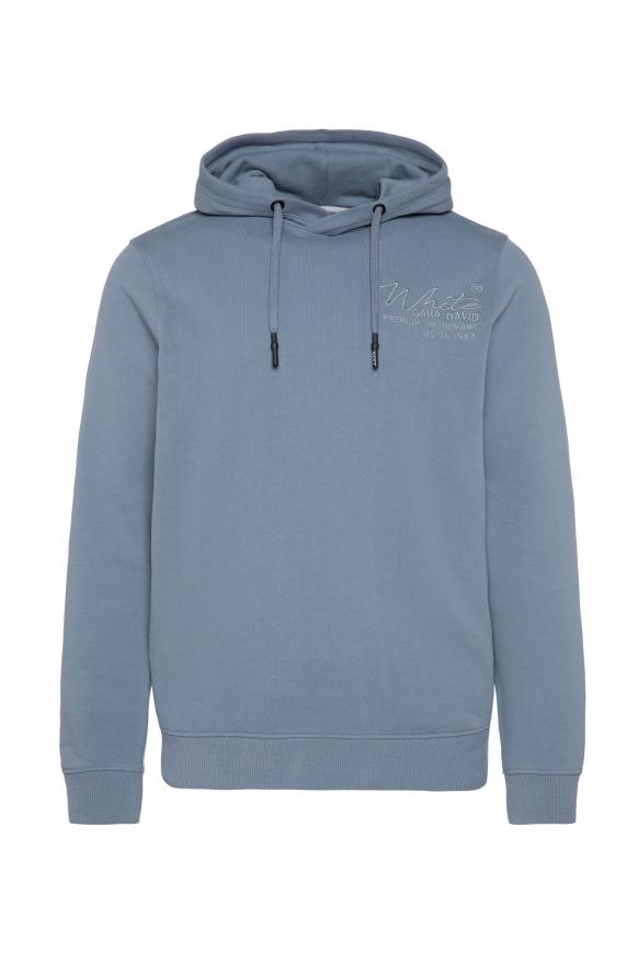 Kapuzensweatshirt mit toniger Stickerei concrete grey