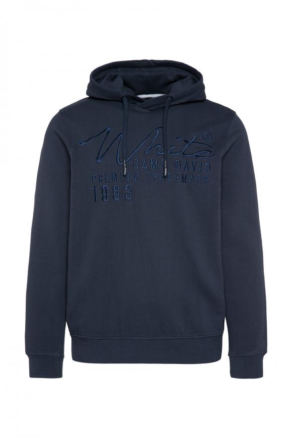 Kapuzensweatshirt mit toniger Stickerei absolute blue