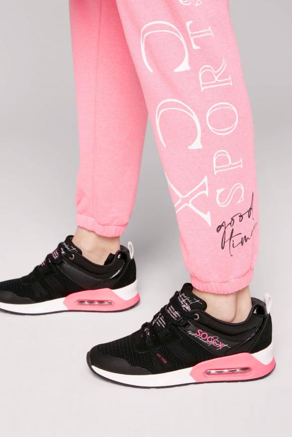 Keil-Sneaker im Strick-Design black