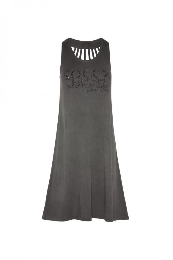Kleid mit Logo-Artwork und Rücken-Detail black
