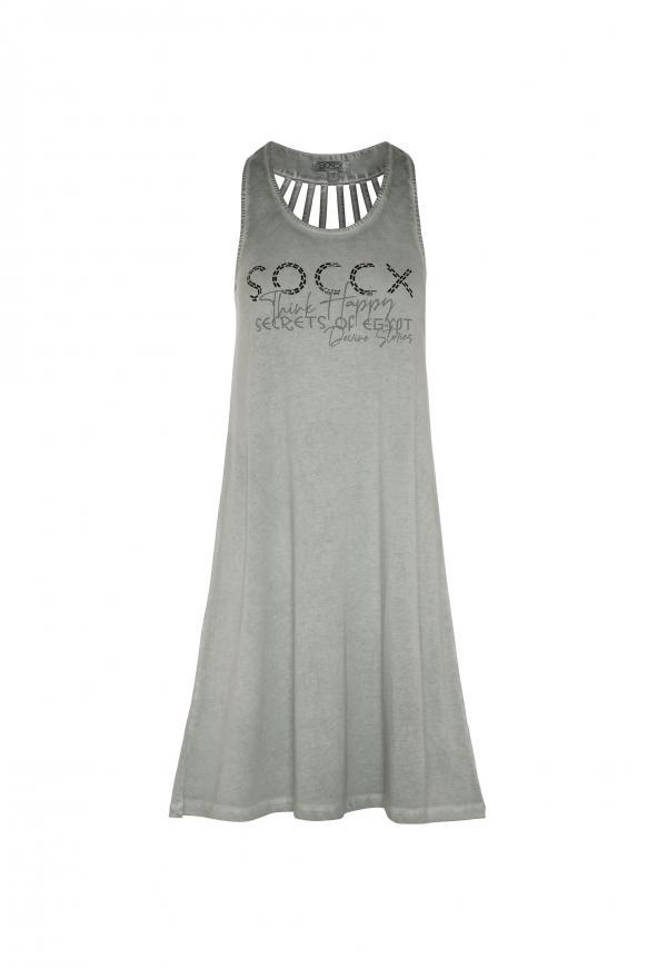 Kleid mit Logo-Artwork und Rücken-Detail sage green