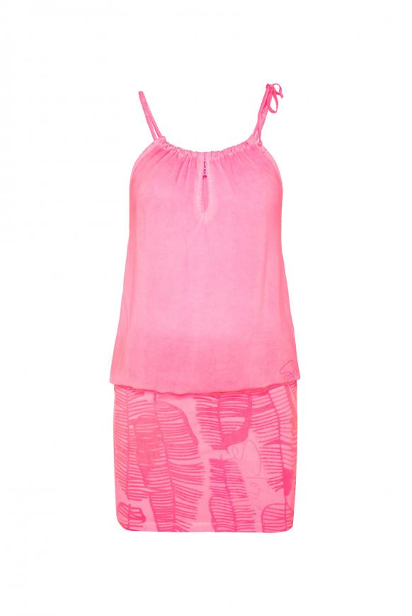 Kleid Oil Dyed mit bedruckter Rockpartie paradise pink