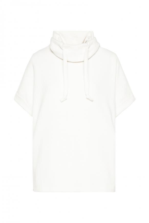 Kurzarm-Pullover mit Rücken-Artwork ivory